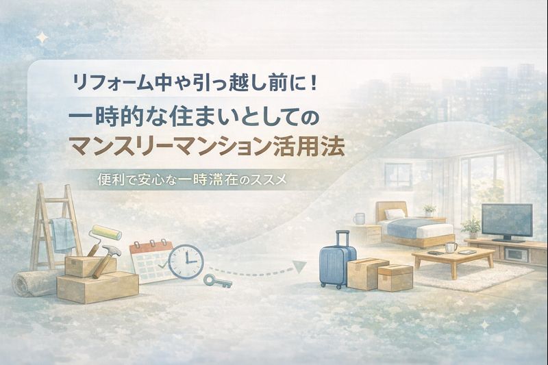 🏠 リフォーム中や引っ越し前に！一時的な住まいとしてのマンスリーマンション活用法