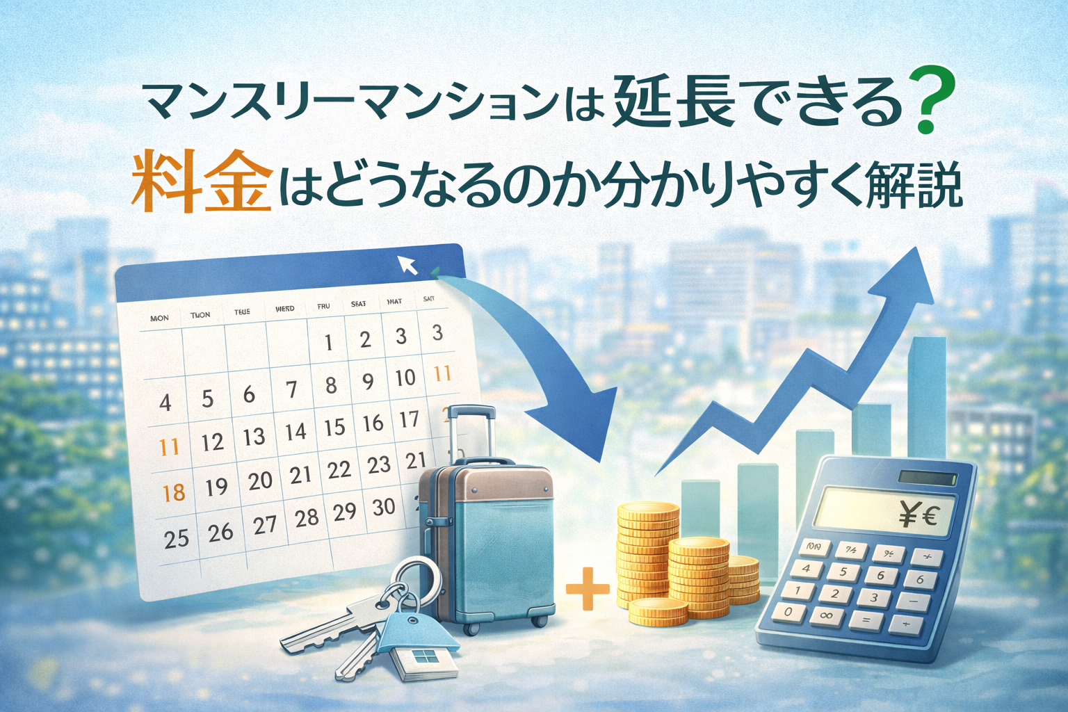 マンスリーマンションは延長できる？料金はどうなるのか分かりやすく解説